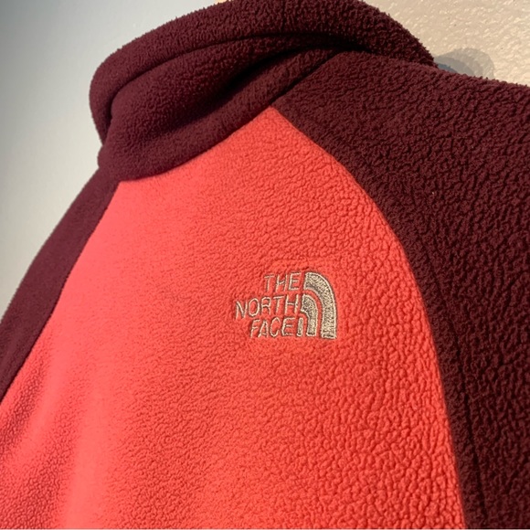 THE NORTH FACE | Vintage Women’s Pink & Burgundy Color‎ Block Fleece Zip Up - Picture 5 of 11